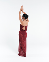 Vestido Tule Solis Vermelho