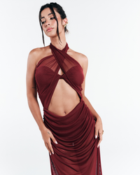 Vestido Tule Solis Vermelho