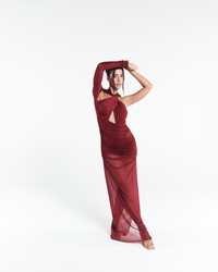 Vestido One Shoulder Longo Vermelho