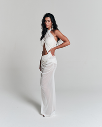 Vestido Tule Solis Off White