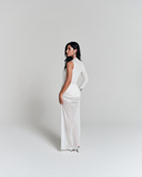 Vestido One Shoulder Longo Off White Vestido One Shoulder Longo Off White
