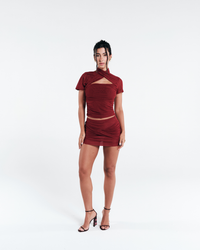 Mini Saia Nuit Vermelho