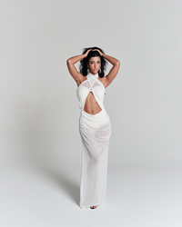 Vestido Tule Solis Off White