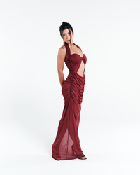 Vestido Tule Solis Vermelho