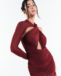 Vestido One Shoulder Longo Vermelho
