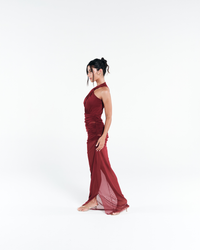 Vestido One Shoulder Longo Vermelho
