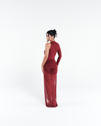 Vestido One Shoulder Longo Vermelho