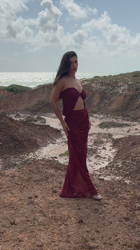 Stories de Vestido Tule Solis Vermelho