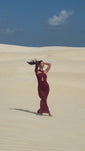 Stories de Vestido One Shoulder Longo Vermelho