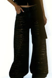 Calça Jeans Wild Black Strass Dourado