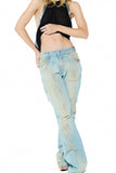 Calça Jeans Cintura Baixa Destroyed