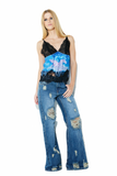 Blusa Paetês Renda Rodeo