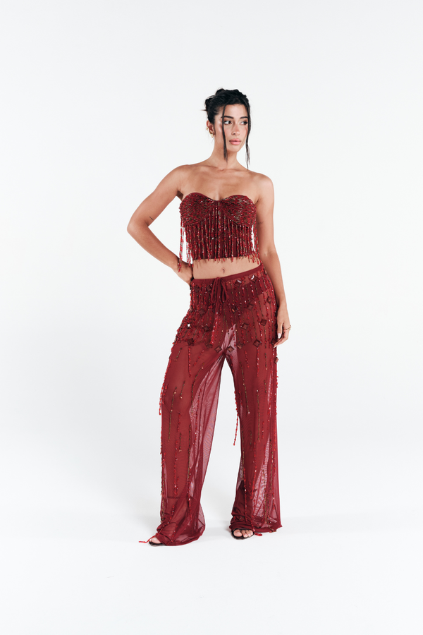 Combo: Corset Dune + Calça Dune Vermelho
