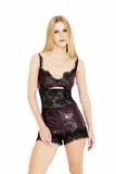 Blusa Paetês Renda Bordô