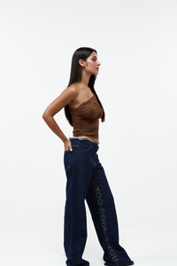 Blusa Drapeada Marrom