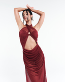 Vestido Tule Solis Vermelho