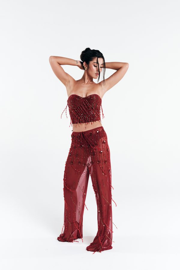 Combo: Corset Dune + Calça Dune Vermelho