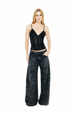 Blusa Tule Bordada Preto