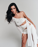 Vestido Amarração Dune Off White