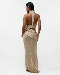 Vestido Longo Shimmer Mesh