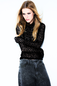 Blusa Renda Fallen Angel Preto
