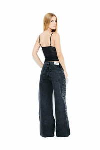Blusa Tule Bordada Preto