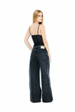 Blusa Tule Bordada Preto