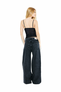 Blusa Tule Bordada Preto