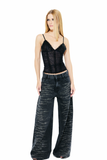 Blusa Tule Bordada Preto