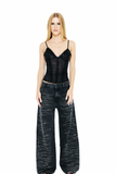 Blusa Tule Bordada Preto