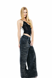 Blusa Tule Bordada Preto