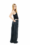 Blusa Tule Bordada Preto