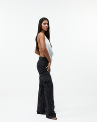 Calça Jeans Cargo Star Black