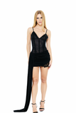 Blusa Tule Bordada Preto