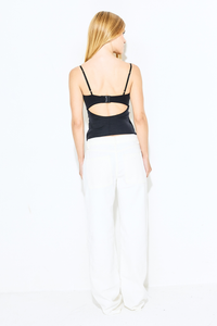 Blusa Bustie Malha Renda Preto