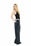 Blusa Tule Bordada Preto