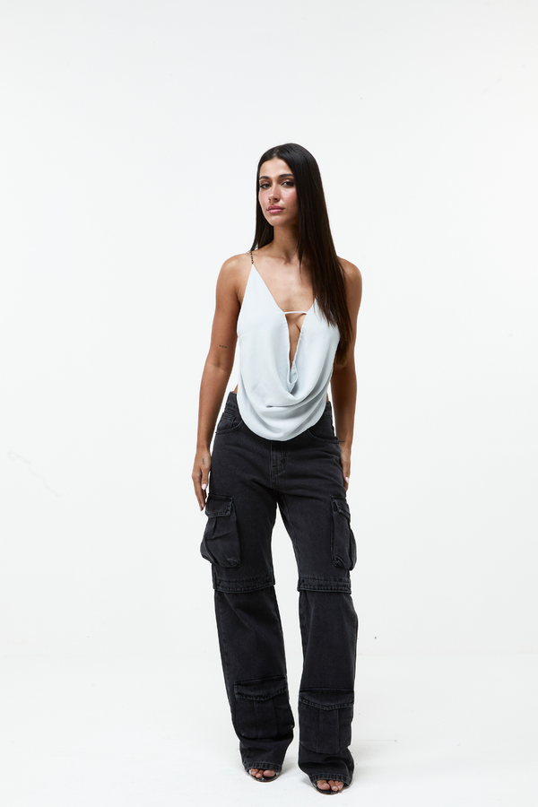 Calça Jeans Cargo Star Black