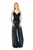 Blusa Tule Bordada Preto
