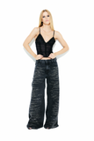 Blusa Tule Bordada Preto