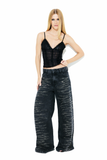 Blusa Tule Bordada Preto