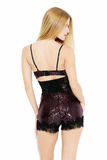 Blusa Paetês Renda Bordô