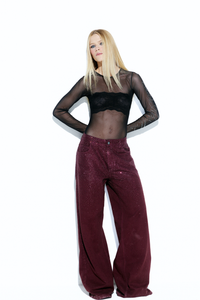 Body Tule Strass Esqueleto