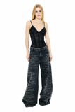 Blusa Tule Bordada Preto