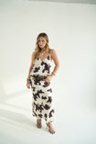 Silk Cow Long Skirt