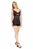 Blusa Paetês Renda Bordô