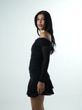 Vestido Tule Drapeado
