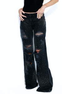Calça Jeans Strass Snake
