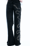 Calça Jeans Strass Snake