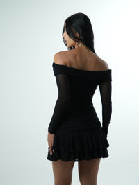 Vestido Tule Drapeado