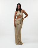 Vestido Longo Shimmer Mesh